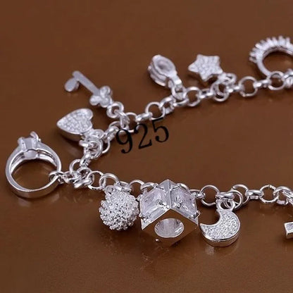 Fashion Jewelry 925 Silver Chain Bracelets for Men or Women