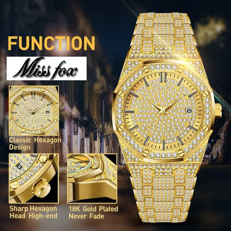 Women Quartz Watch Fashion Bling Casual Ladies Watch Female Gold Wristwatch Crystal Diamond Girls Clock