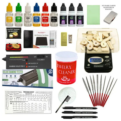 Gold Silver Testing Kit Electronic Scale Diamond Tester Digital Jewelry Cleaner - WORLD TIME VISITS
