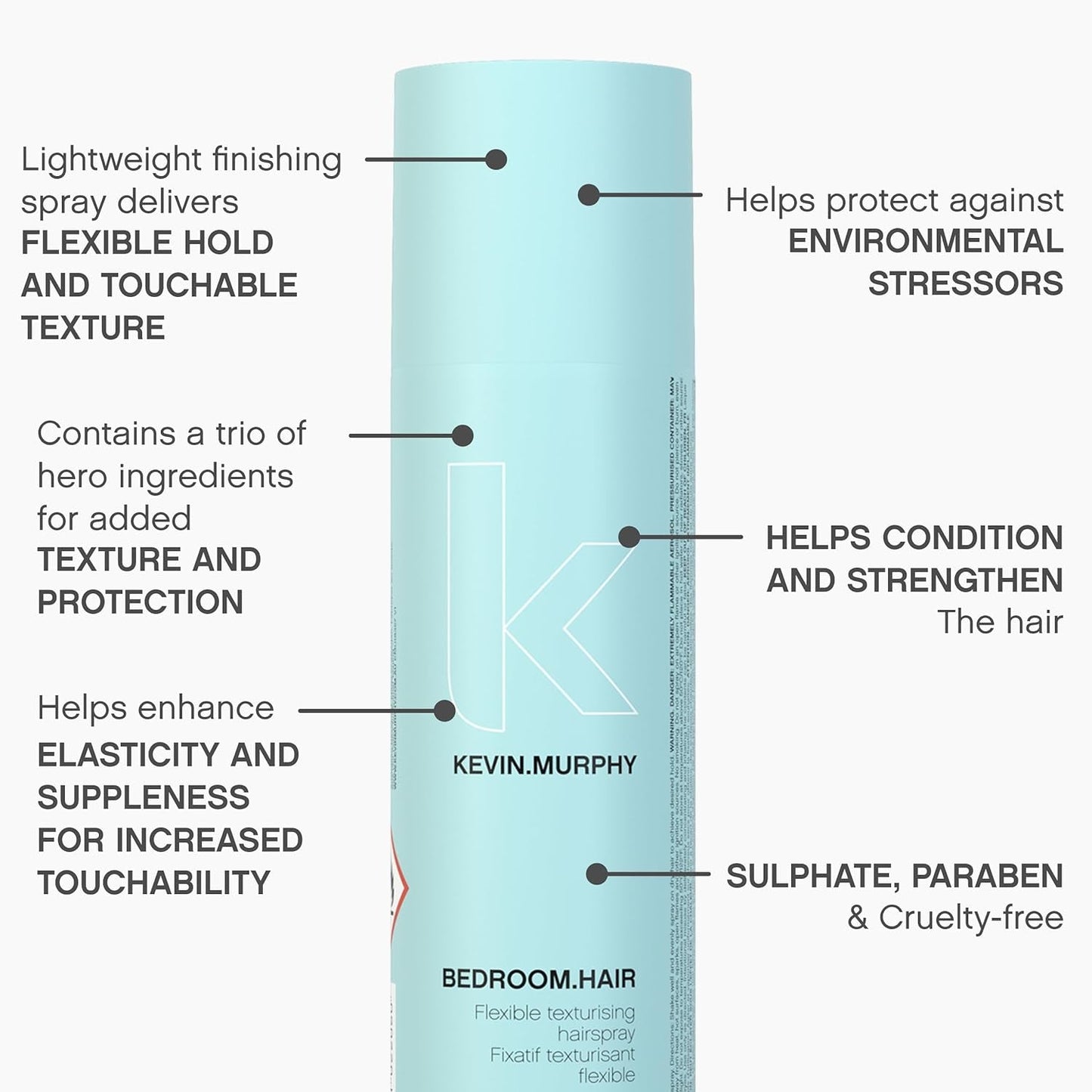 Bedroom Hair Flexible Texturising Hairspray, 7.9 Ounce