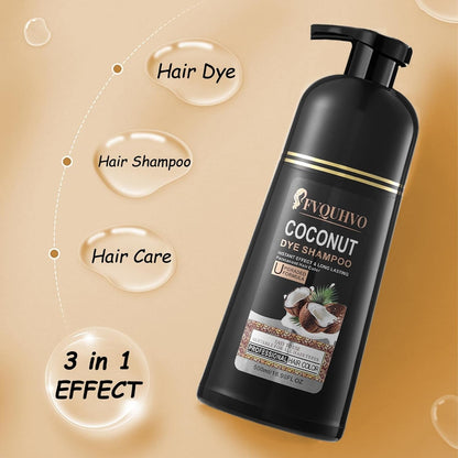 Grape Red Hair Dye 16.9 Fl Oz, Coconut Oil Hair Dye Shampoo 3 in 1, Effect in Minutes, Long Lasting Hair Color Shampoo for Men & Women, Herbal Grape Red Hair Shampoo (Grape Red)