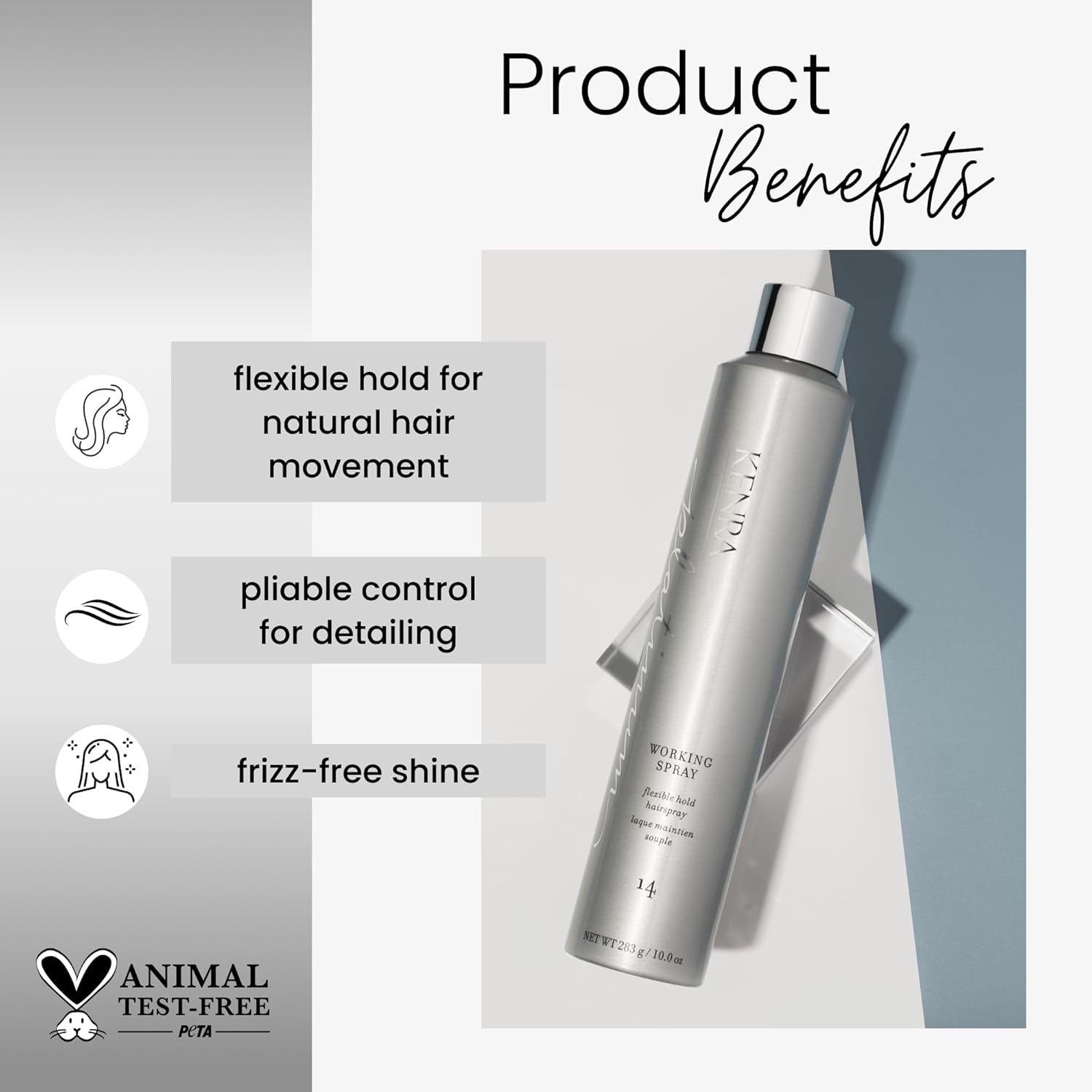 Kenra Platinum Working Spray 14 | Flexible Hold Hairspray | Fast-Drying, Non-Sticky | Creates Volume & Texture | Leaves Hair with Frizz-Free Shine | All Hair Types - WORLD TIME VISITS
