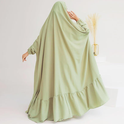 Women Jilbab Islamic Prayer Dress Muslim Dress for Woman Muslim Maxi Abaya Eid Ramadan Formal Gown with Sleeve Prayer Dress