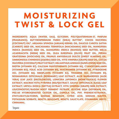 Moisturizing Twist & Lock Gel with Shea Butter for Natural Hair, 13 Oz (Packaging May Vary)