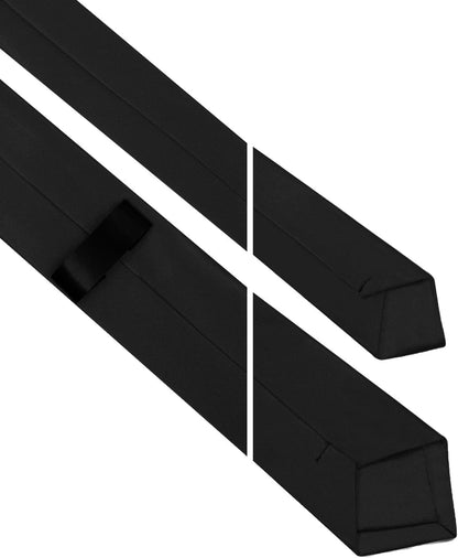 Black Ties for Men Solid Color Skinny Tie Formal 2" Necktie for Men