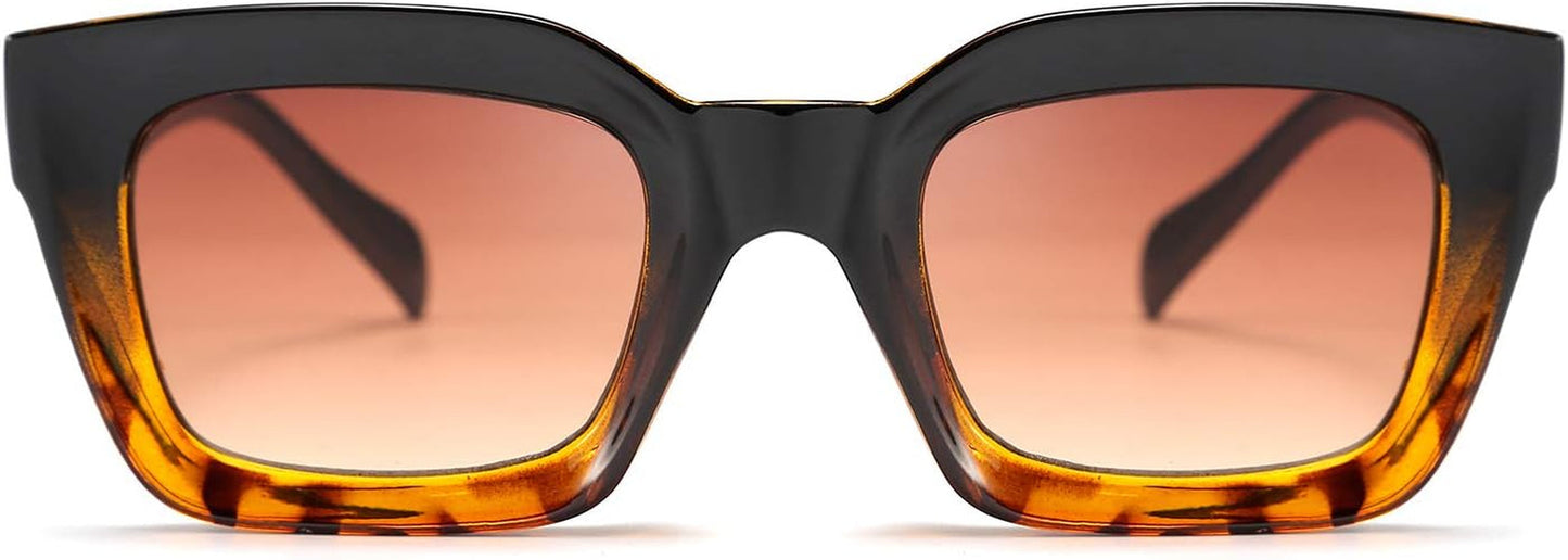 Classic Women Sunglasses Fashion Thick Square Sun Glasses Chunky Frame UV400 B2471