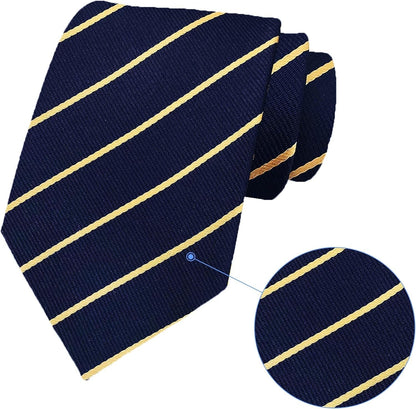 Men'S Classic Necktie Jacquard Woven Ties for Men Formal Business Ties Wedding Party Groomsmen Black Tie