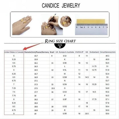 CANDICE Romantic round Shaped Purple Crystal Sterling Silver Plated Jewelry Set for Party Necklace Earrings Ring Sets（Us 6-9)