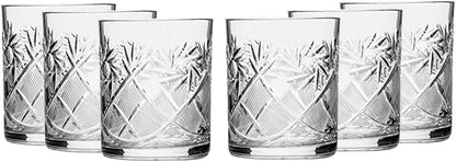 Russian Cut Crystal Scotch Whiskey Vodka Rocks Glasses Old Fashioned Vintage - WORLD TIME VISITS