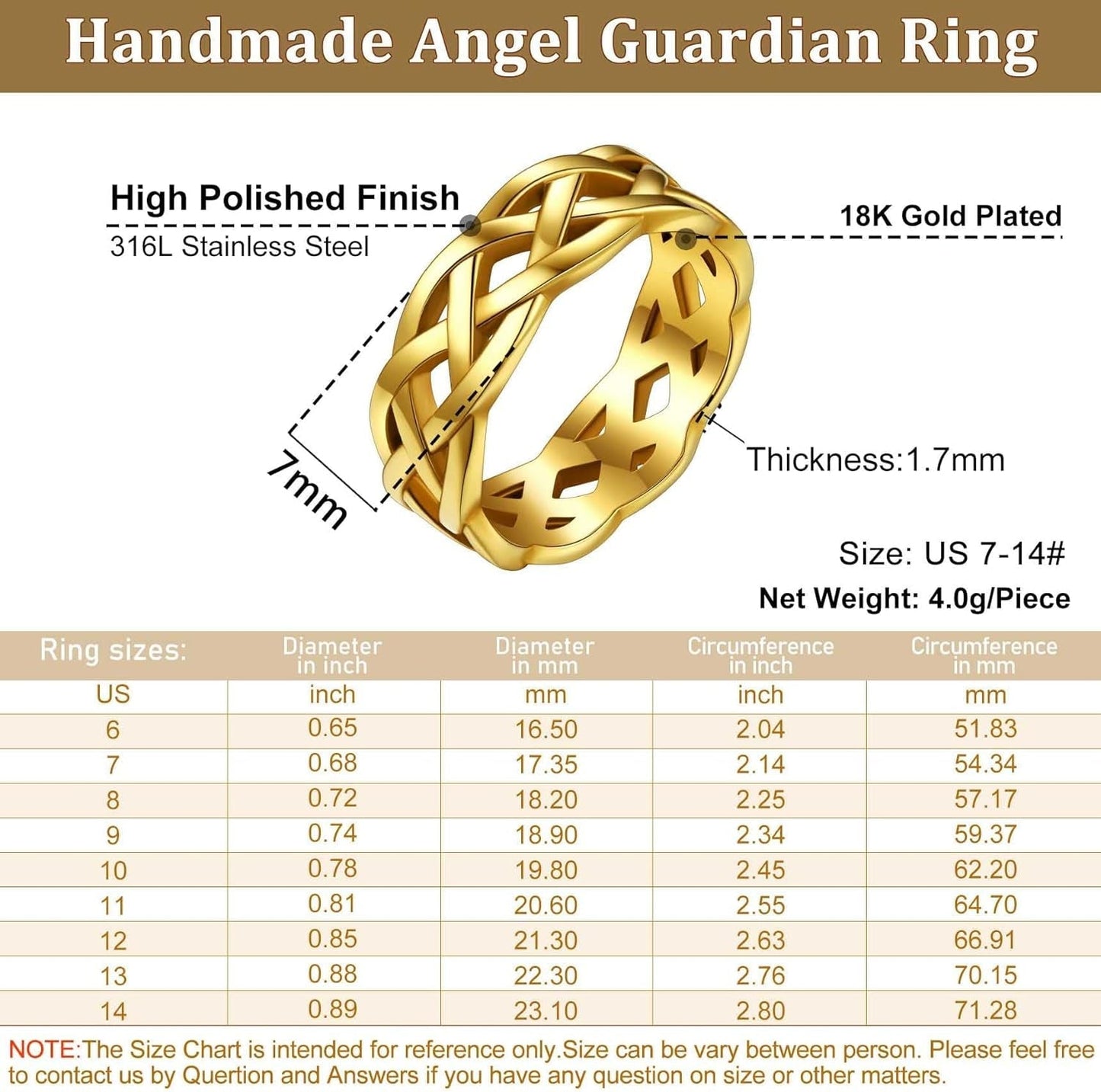 Celtic Rings in Three Classic Style, Solid Stainless Steel Band Ring in Gold/Silver/Black Tone, Simple Celtic Knot Eternity Finger Ring for Friendnship Wedding Engagement Promise