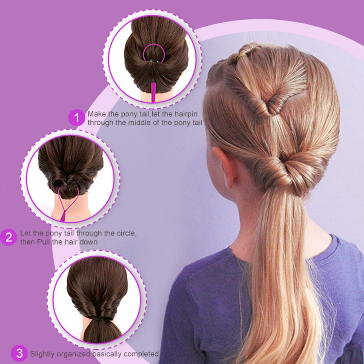 Topsy Tail Hair Tool - Ponytail Maker, French Braid Loop, and Hair Styling Gift for Women Who Have Everything