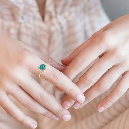 14K Gold Plated Crystal Birthstone Rings | Rings for Women