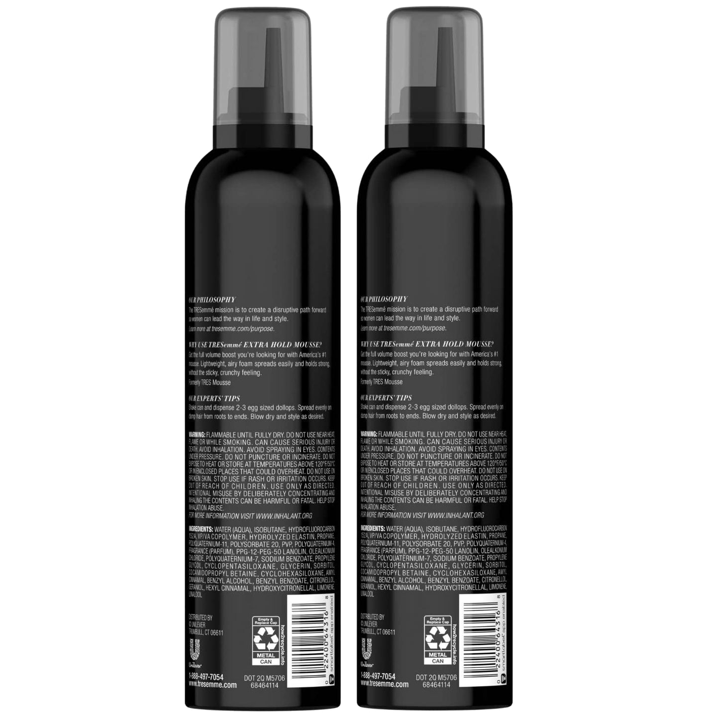 Hair Mousse 2-Pack + Keratin Repair Hair Mask – Extra Hold Alcohol-Free, Anti-Humidity, Anti-Frizz Hair Products (3 Piece Set)