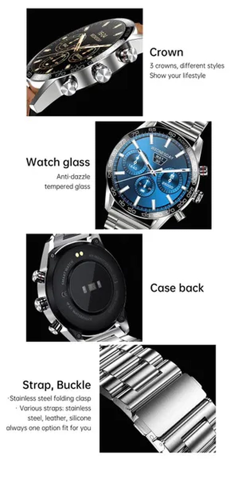 LIGE Newest Bluetooth Call Smart Watches for Men Sports Fitness Tracker Waterproof Smartwatch Large HD Screen Health Bracelet Montre Connecter