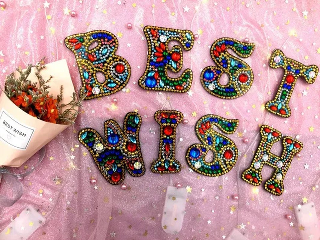 5D Creative Crystal Diamond Painting DIY 26 Letter One - Piece Keychain Pendant/1PC - WORLD TIME VISITS