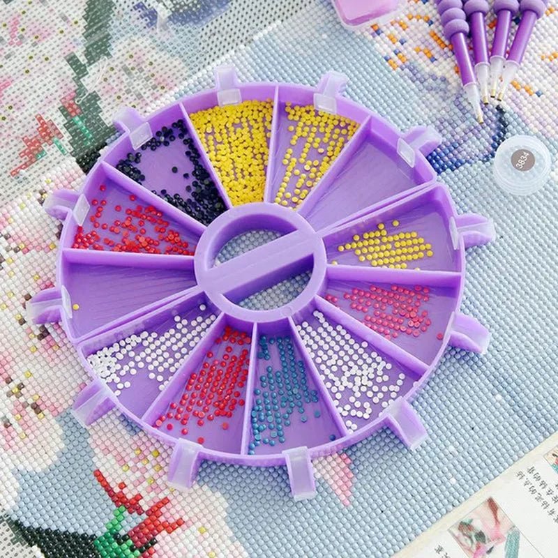 5D DIY Diamond Painting Tool Funnel Design Plastic Tray Diamond Embroidery Accessories Diamond Cross Stitch Tool Sets Bead Sorti - WORLD TIME VISITS