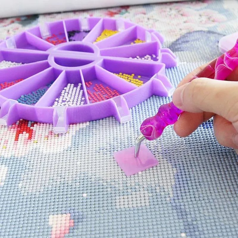 5D DIY Diamond Painting Tool Funnel Design Plastic Tray Diamond Embroidery Accessories Diamond Cross Stitch Tool Sets Bead Sorti