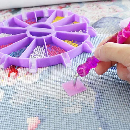 5D DIY Diamond Painting Tool Funnel Design Plastic Tray Diamond Embroidery Accessories Diamond Cross Stitch Tool Sets Bead Sorti