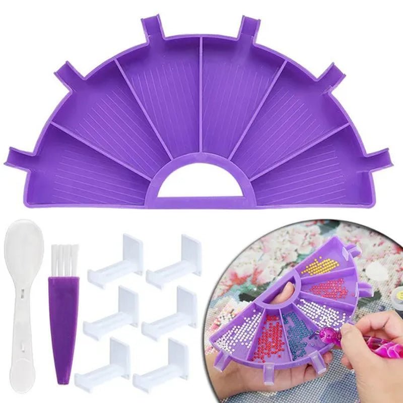 5D DIY Diamond Painting Tool Funnel Design Plastic Tray Diamond Embroidery Accessories Diamond Cross Stitch Tool Sets Bead Sorti - WORLD TIME VISITS