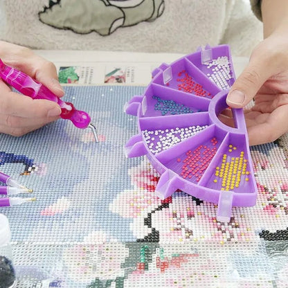5D DIY Diamond Painting Tool Funnel Design Plastic Tray Diamond Embroidery Accessories Diamond Cross Stitch Tool Sets Bead Sorti - WORLD TIME VISITS