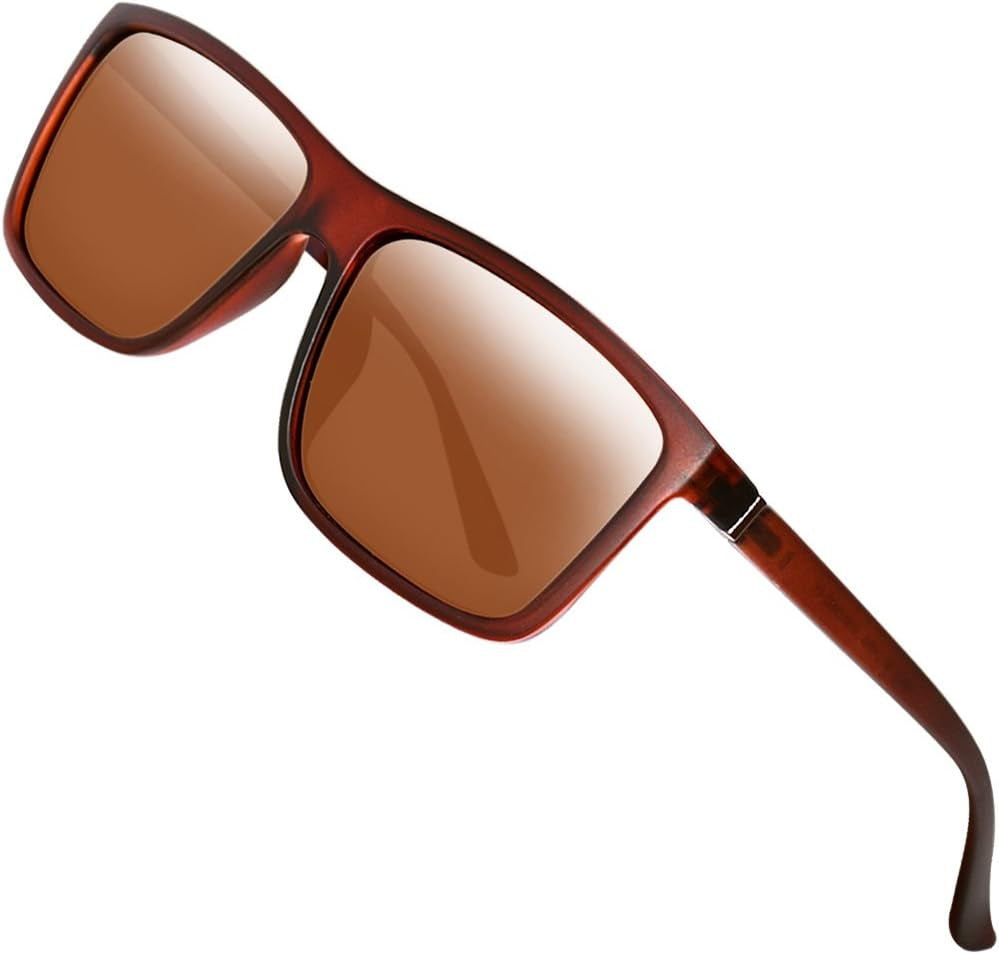 Polarized Sunglasses for Men Driving Mens Sunglasses Rectangular Vintage Sun Glasses for Men/Women