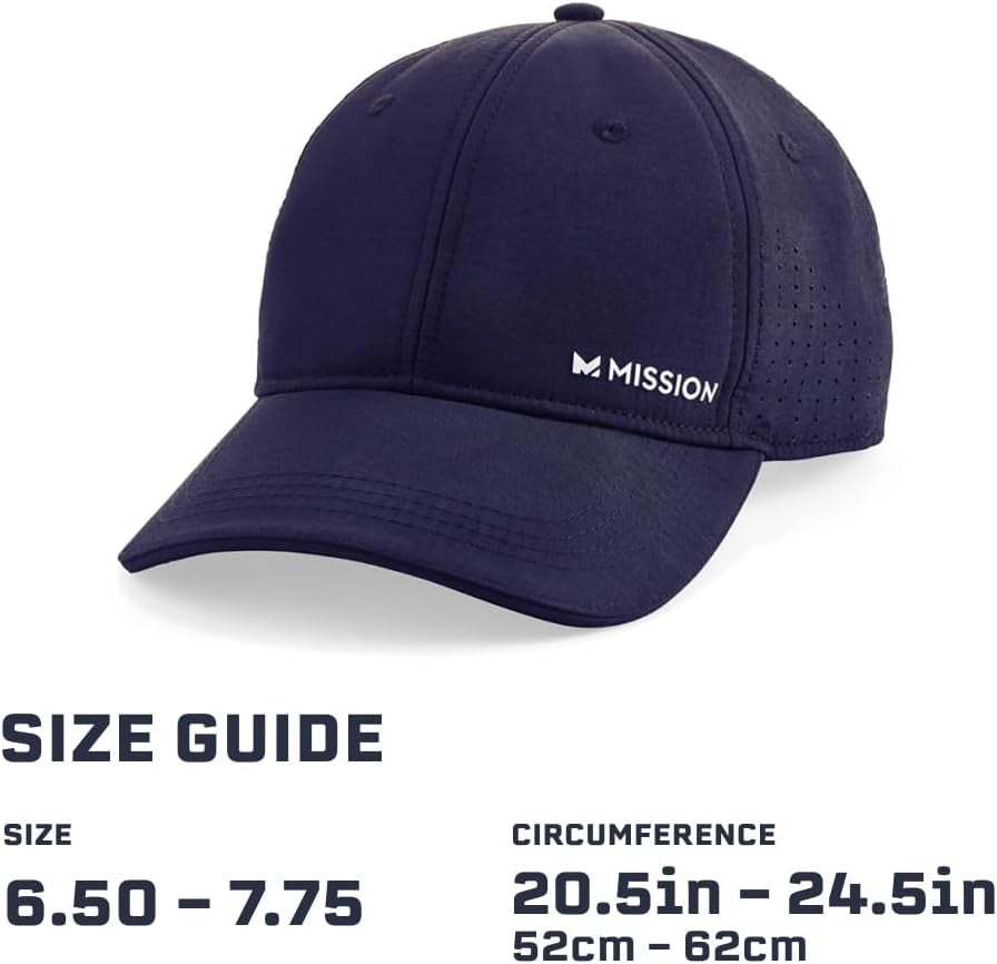 Cooling Vented Performance Hat Unisex One Size Cap for Workouts, Golf & Running, Sweat & Water Activated Technology