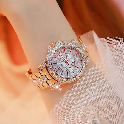 Fashion Women Watches Luxury Brand Watch Bracelet Quartz Diamond Rose Gold Ladies Wrist Watches For Women Wristwatch montre femme