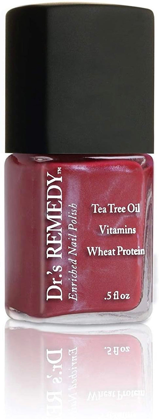 Dr’S Remedy Enriched Nail Polish: Non Toxic, All Natural, and Organic - Doctor Formulated: Strengthens, Restores, Heals, and Protects '24-Free' - CHEERFUL Cherry - WORLD TIME VISITS