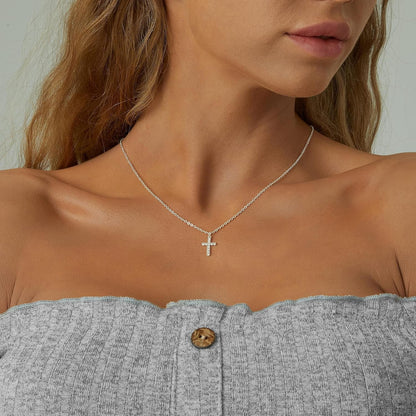 Cross Necklace for Women-Dainty Simple 14K Gold Plated/Sterling Silver Plated Cross Pendant Cute Necklaces Jewelry for Women