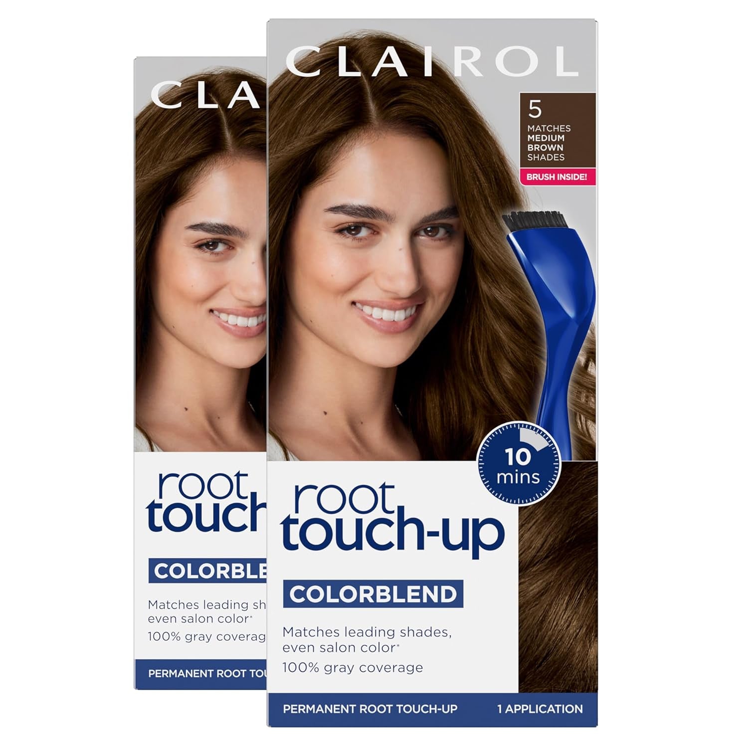 Root Touch-Up by Nice'N Easy Permanent Hair Dye, 5 Medium Brown Hair Color, Pack of 2 - WORLD TIME VISITS