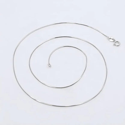 925 Silver Tarnish-Free 1mm Thin 16~30 Inch Snake Chain Necklace