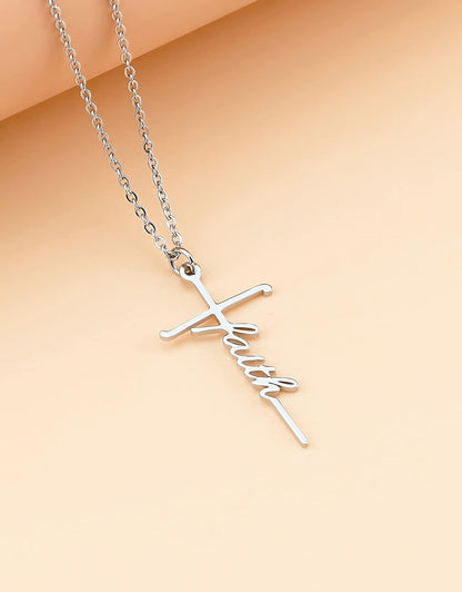Faith Cross Pendant Necklace for Women Religious Christian Jewelry Mother'S Day Gifts for Women