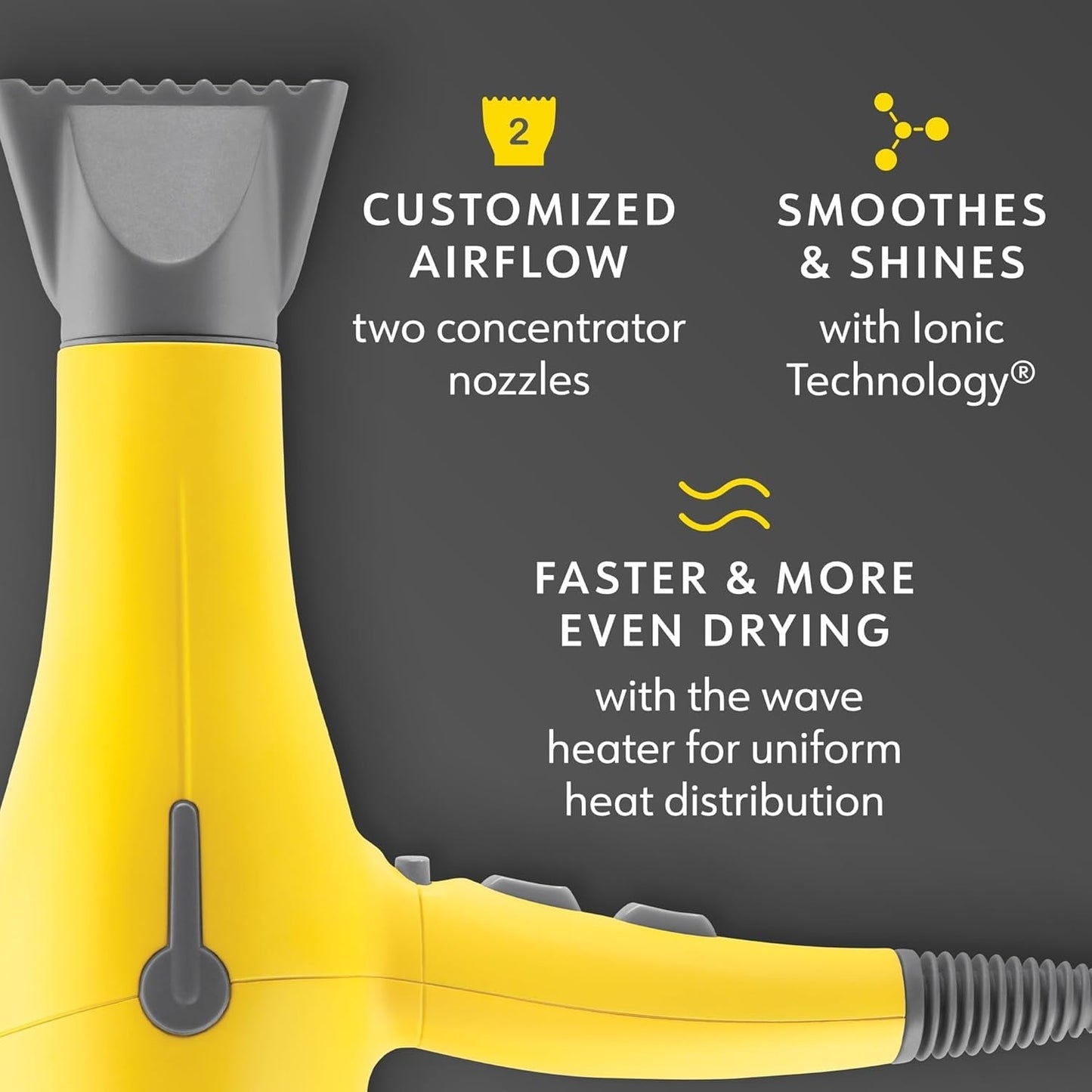 Drybar Buttercup 1875W Blow Dryer | Fast, Even Drying Hair Dryer with Ionic Technology for Smooth, Shiny Blowouts & Reduced Frizz