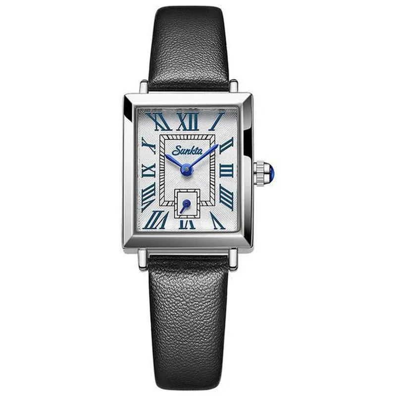 2021 LIGE Brand SUNKTA Women Watches Fashion Square Ladies Quartz Watch Bracelet Set Dial Simple Rose Gold Luxury Women Watches