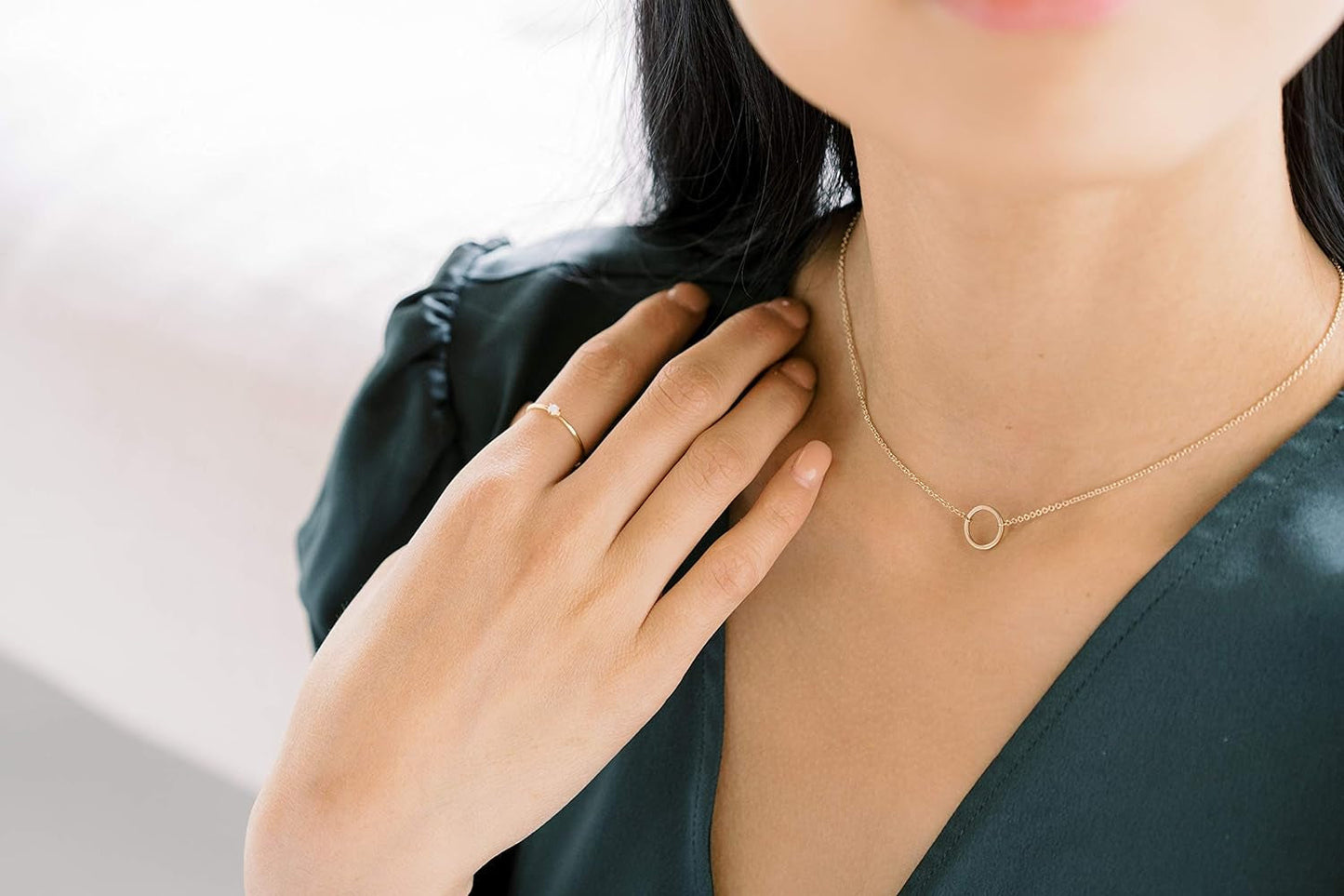 Opal Orb Crystal Ring in Gold, Rose Gold, or Silver | Minimalist, Delicate Jewelry