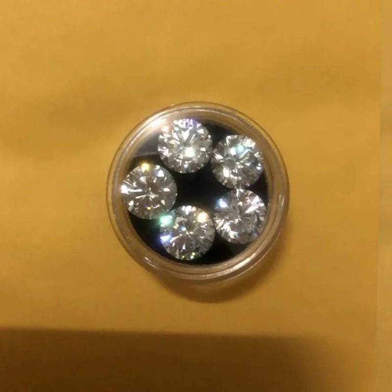 5PCS Excellent AAAAA Brilliant Cut E - F Gorgeous 10.0Mm White Color round Brilliant Cut Moissanites Loose Stone VVS - WORLD TIME VISITS