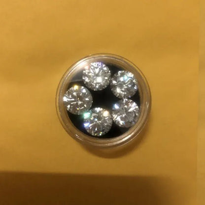 5PCS Excellent AAAAA Brilliant Cut E - F Gorgeous 10.0Mm White Color round Brilliant Cut Moissanites Loose Stone VVS - WORLD TIME VISITS