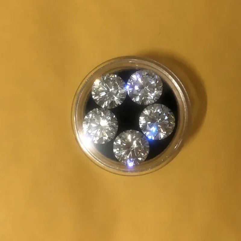 5PCS Excellent AAAAA Brilliant Cut E-F Gorgeous 10.0Mm White Color round Brilliant Cut Moissanites Loose Stone VVS