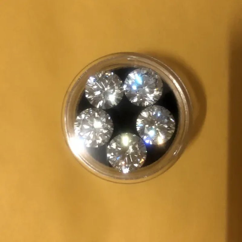 5PCS Excellent AAAAA Brilliant Cut E-F Gorgeous 10.0Mm White Color round Brilliant Cut Moissanites Loose Stone VVS