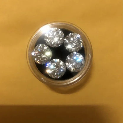 5PCS Excellent AAAAA Brilliant Cut E-F Gorgeous 10.0Mm White Color round Brilliant Cut Moissanites Loose Stone VVS