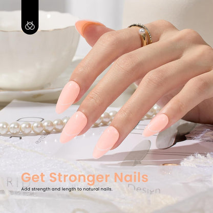 6 Colors Beetles Builder Gel for Nails, 8 in 1 Strengthener Gel Clear Nude Pink Milkly White Hard Gel Nail Extension Gel Rhinestone Gel Nail Glue Art Gifts for Mom, Base Gel Needed