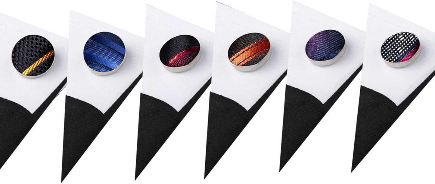 6 PCS Men Ties Set Silk Business Fashion Woven Necktie Handkerchief Cufflinks Paisley Stripe Wedding Party