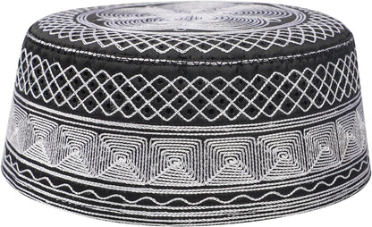 Men Muslim Prayer Kufi Hat Prayer Headwear Cap Islamic Beanie Skull Cap Embroidery Kofia Topi Sun Hat