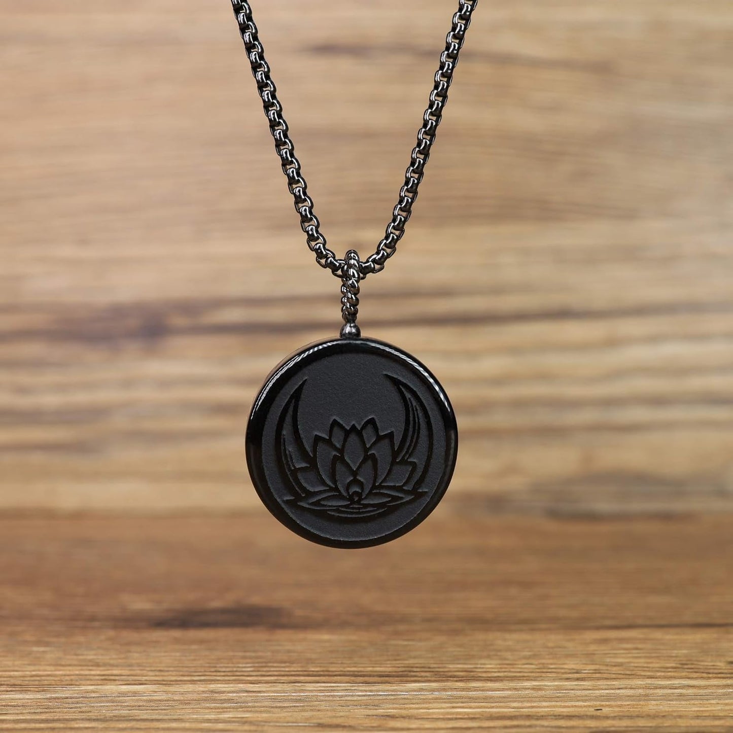 Religious Jewelry Obsidian Stone Necklace