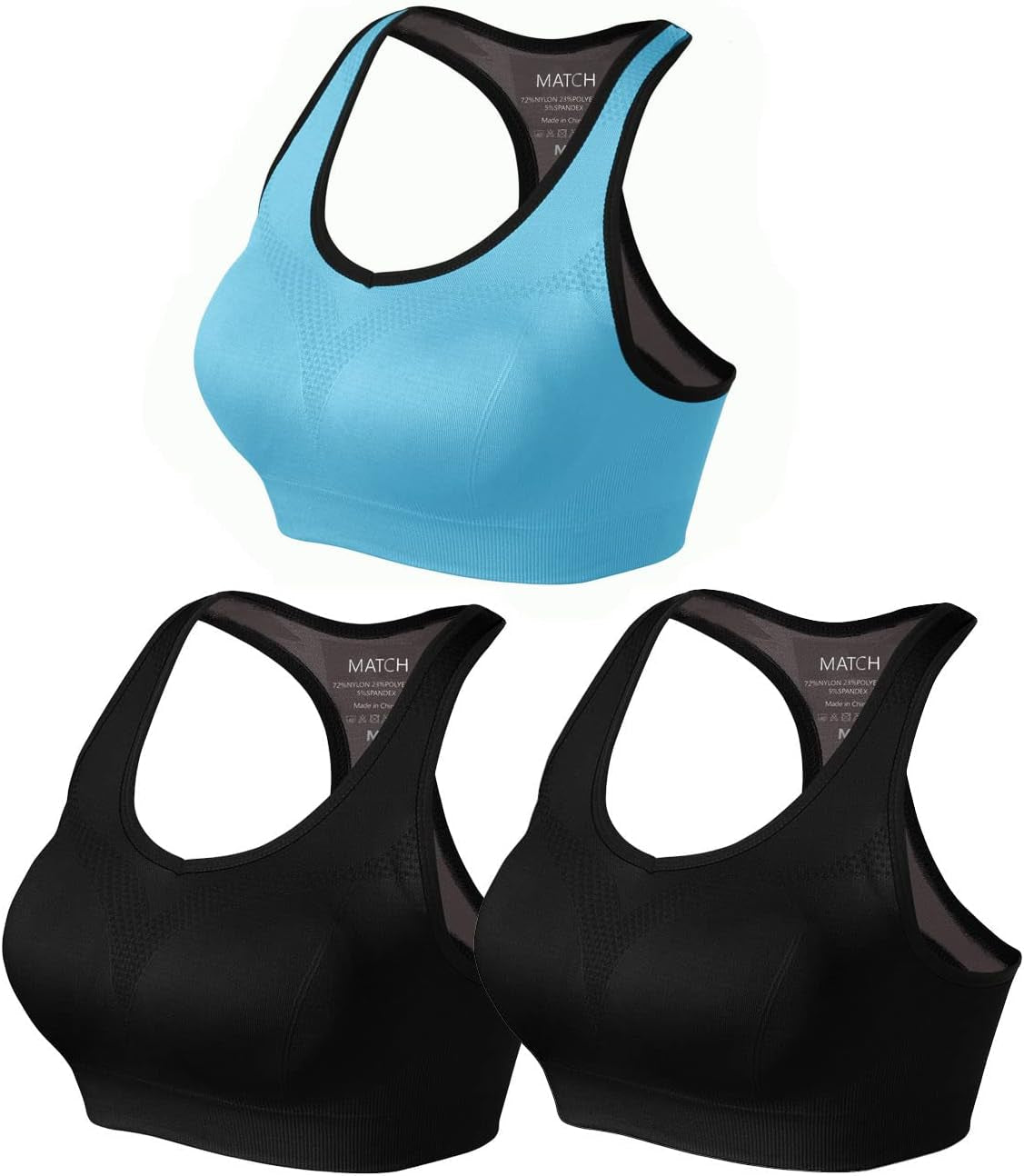 Racerback Sports Bras for Women – Padded Seamless Strappy Workout Tops for Yoga Gym Runing Fitness Sports Bras - WORLD TIME VISITS