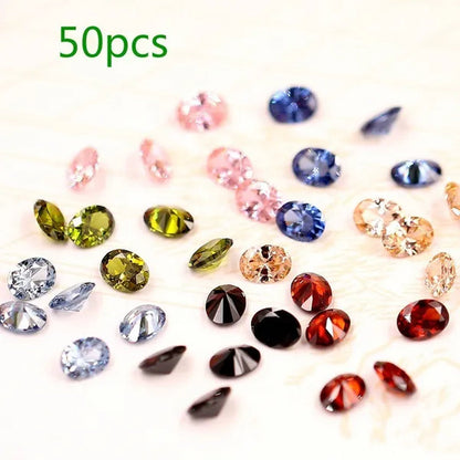 4Mm 50Pcs/Pack Cubic Zirconia Stone Loose Crystal Beads for Jewelry Making Findings - WORLD TIME VISITS