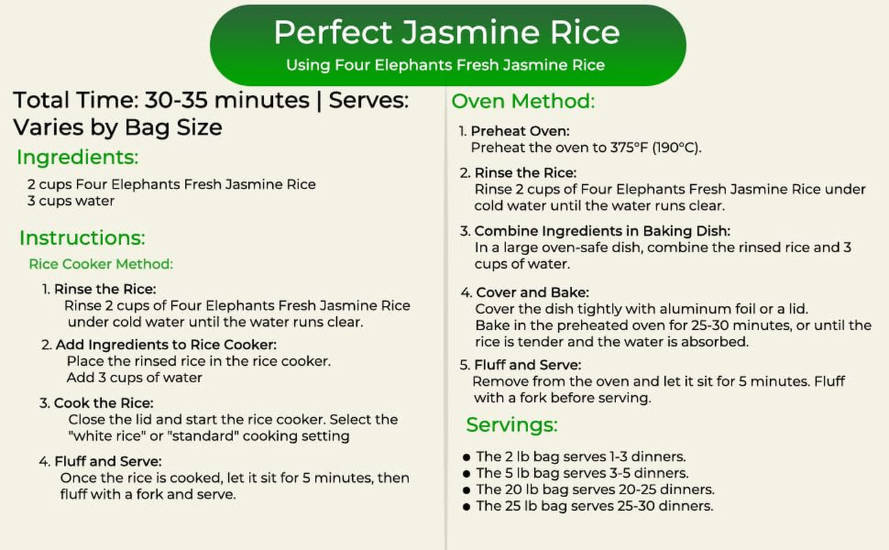 25 Pounds (LBS) Premium Thai Hom Mali Jasmine Rice | Endorsed by Pro Chefs |  Brand | DIY Friendly Cooking Instructions Packaging