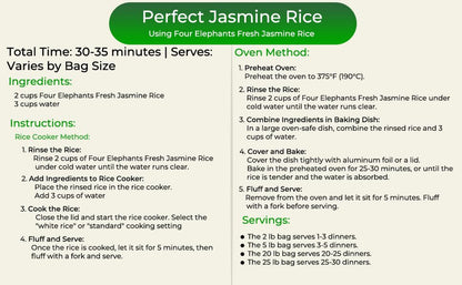 25 Pounds (LBS) Premium Thai Hom Mali Jasmine Rice | Endorsed by Pro Chefs |  Brand | DIY Friendly Cooking Instructions Packaging