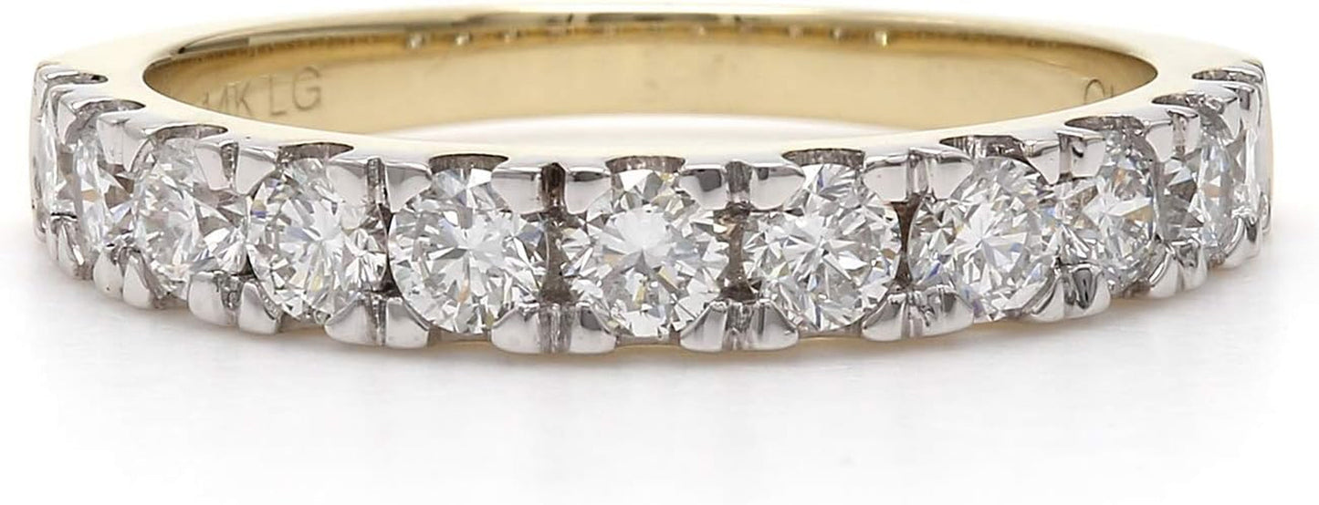 14K Yellow Gold Lab-Grown Diamond Wedding Ring Band (1.00 Cttw, F-G Color, VS-SI Clarity) - WORLD TIME VISITS