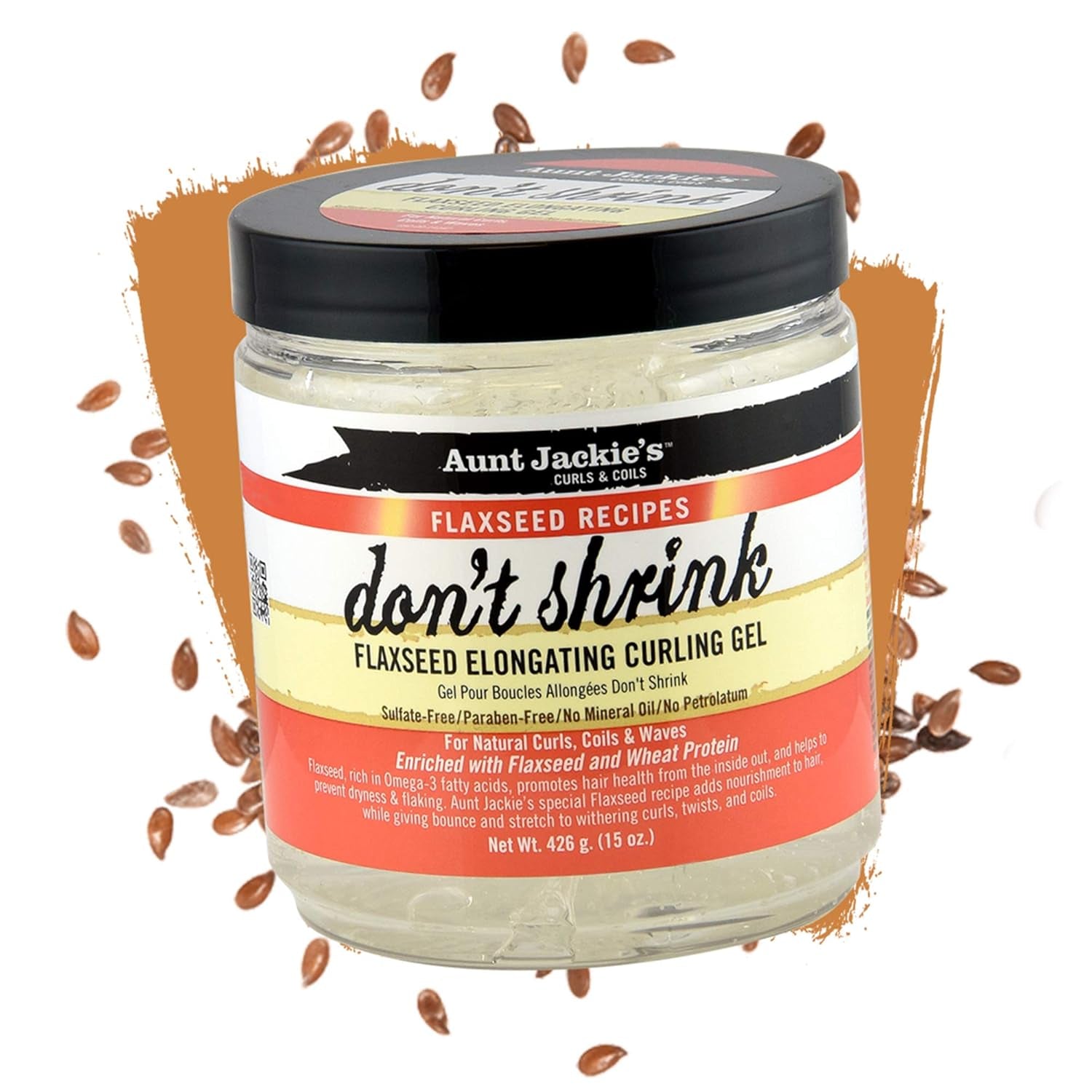 Flaxseed Recipes Don'T Shrink Elongating Hair Curling Gel for Natural Curls, Coils and Waves, Helps Prevent Dryness and Flaking, 15 Oz - WORLD TIME VISITS